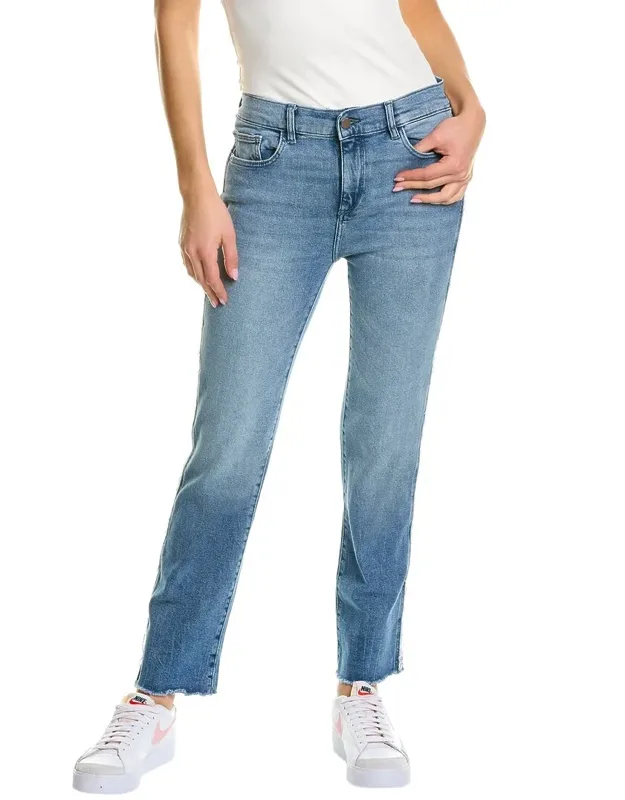 Mara Frayed Ankle Straight Jeans