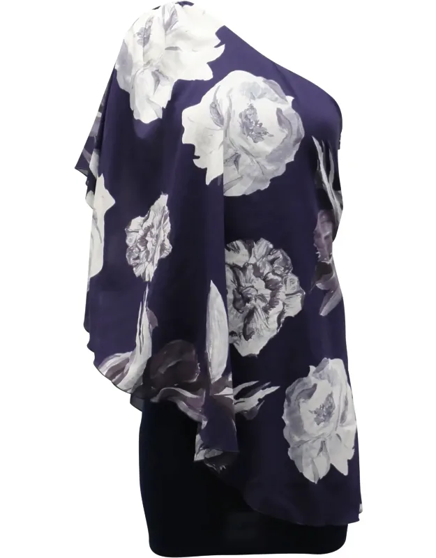 One Shoulder Floral Dress