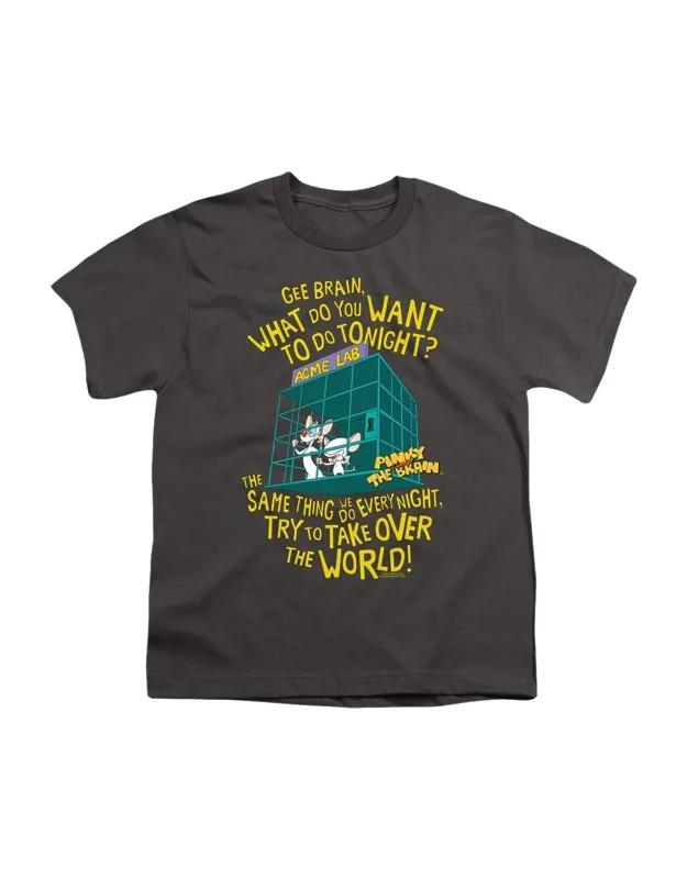 Pinky And The Brain The World Short Sleeve Youth Tee - Stylish And Easy