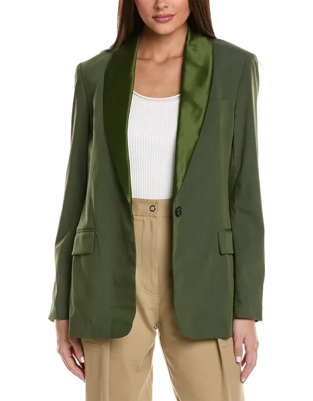 Shawl Lapel Wool-blend Blazer