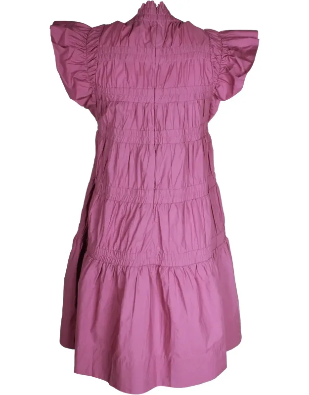 Flutter-sleeve Tunic Dress