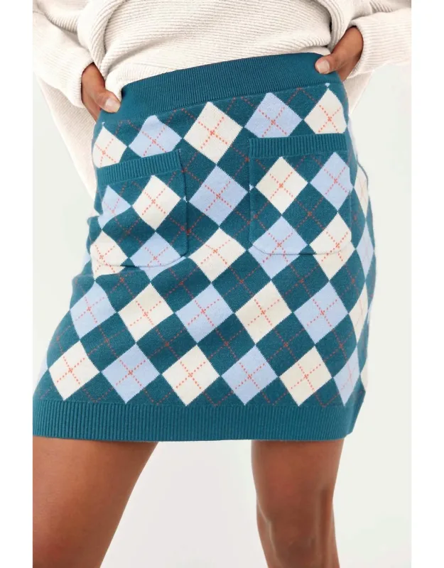 Argyle Sweater Mini Skirt