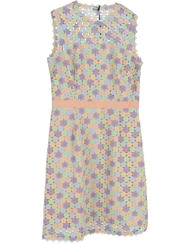 Floral Macrame Sheath Dress