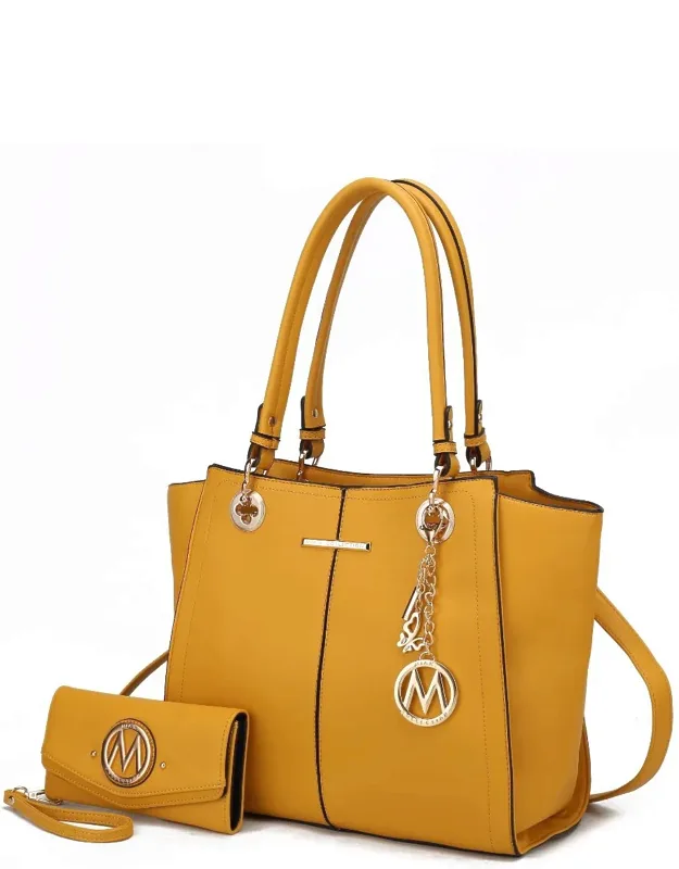 Ivy Vegan Leather Tote Handbag With Wallet