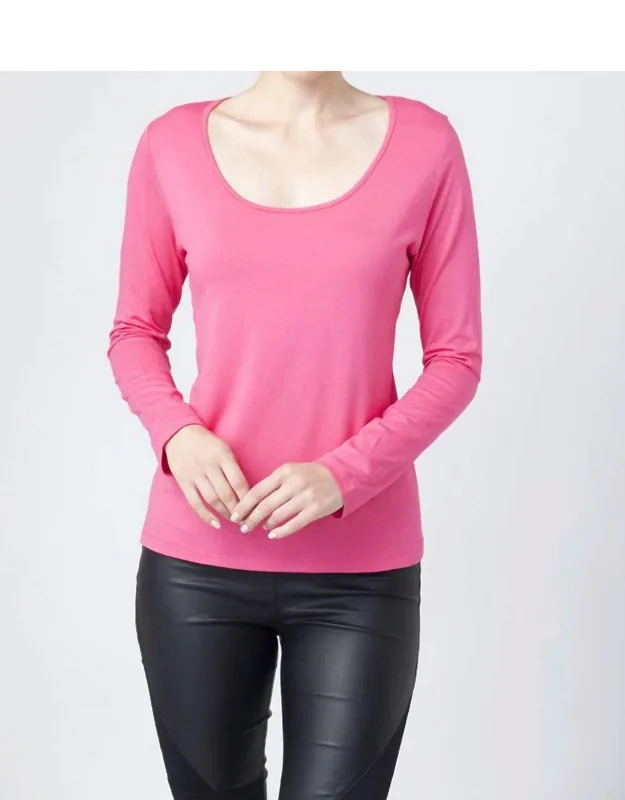 Scoop-neck Top - Great Fit, Cute Design