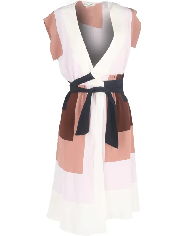 Ingrid Colour-block Wrap Dress