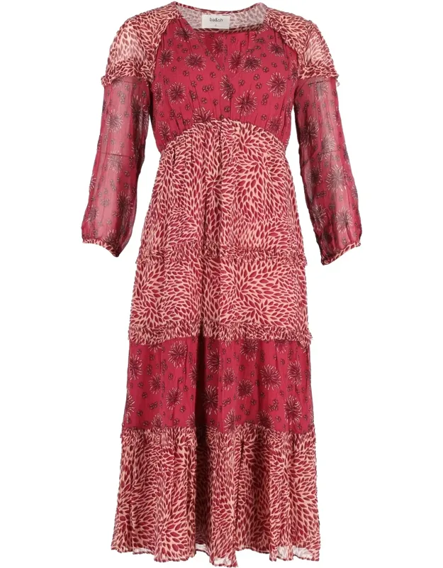 Gypsie Mixed Print Midi Dress