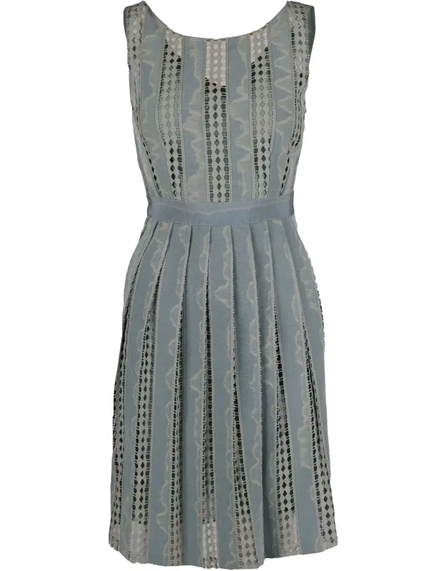 Jacquard And Lace Dress - '00s