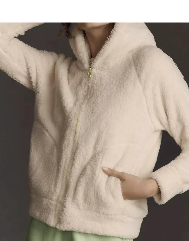 Faux Fur Zip Hoodie