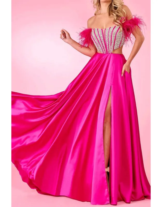 Ornate Corset Cutout Prom Dress