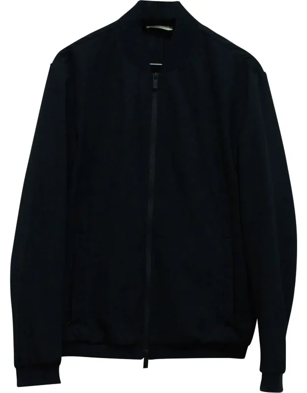 Seersucker Bomber Jacket