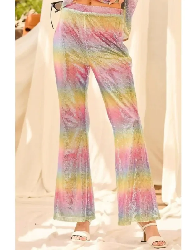 Sequin Wide Leg Pants
