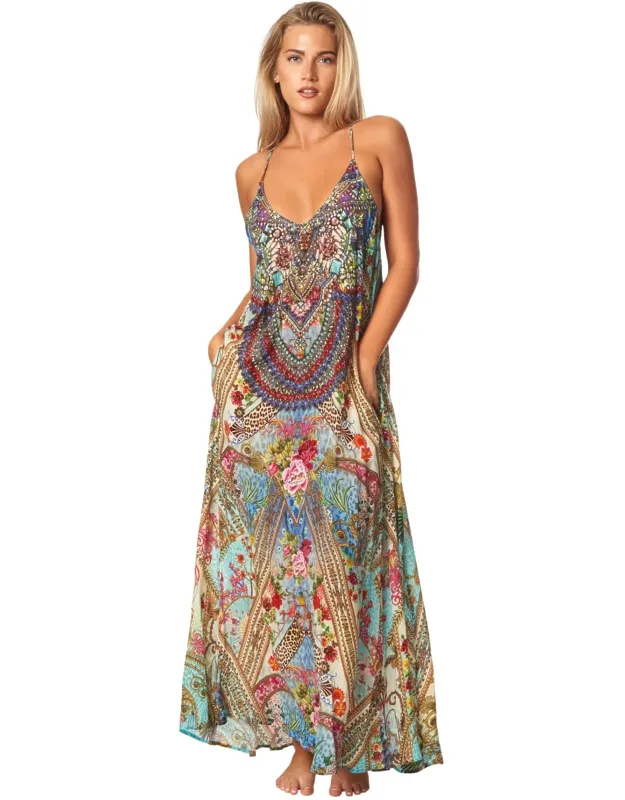 Power T-back Maxi Dress