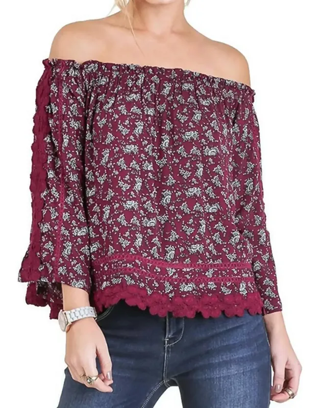 Off The Shoulder Floral Top