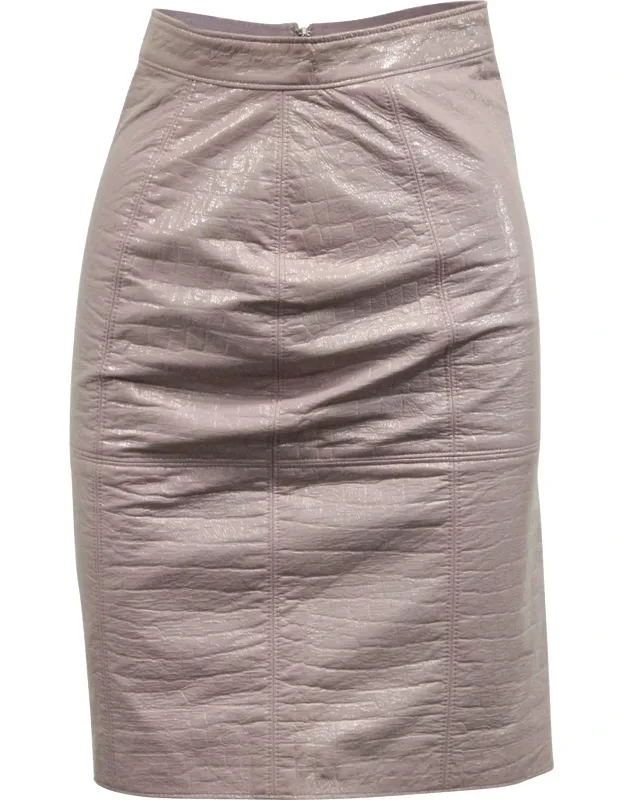 Crocodile Effect Pencil Skirt