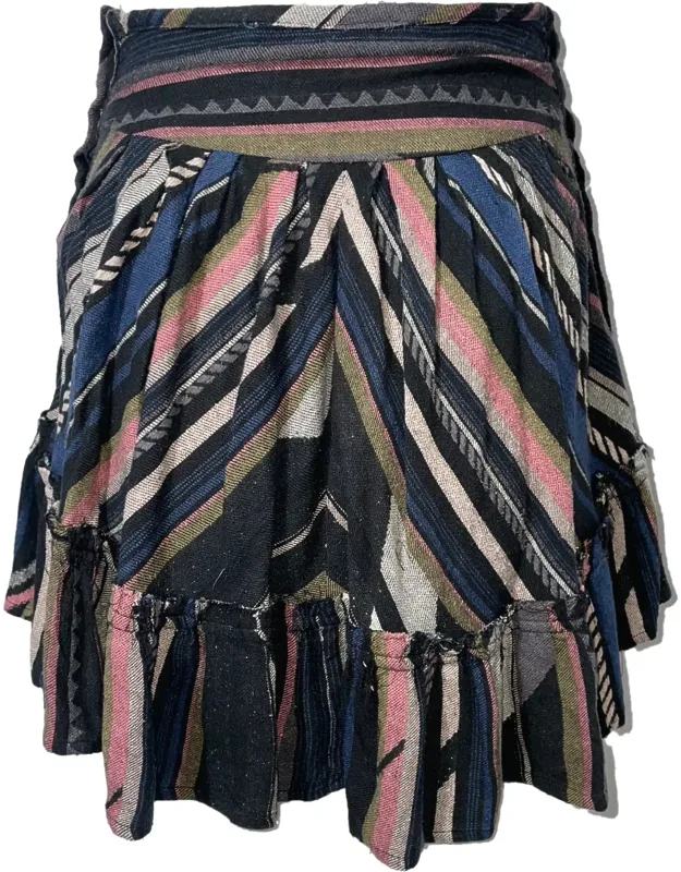Striped Patterned Mini Skirt