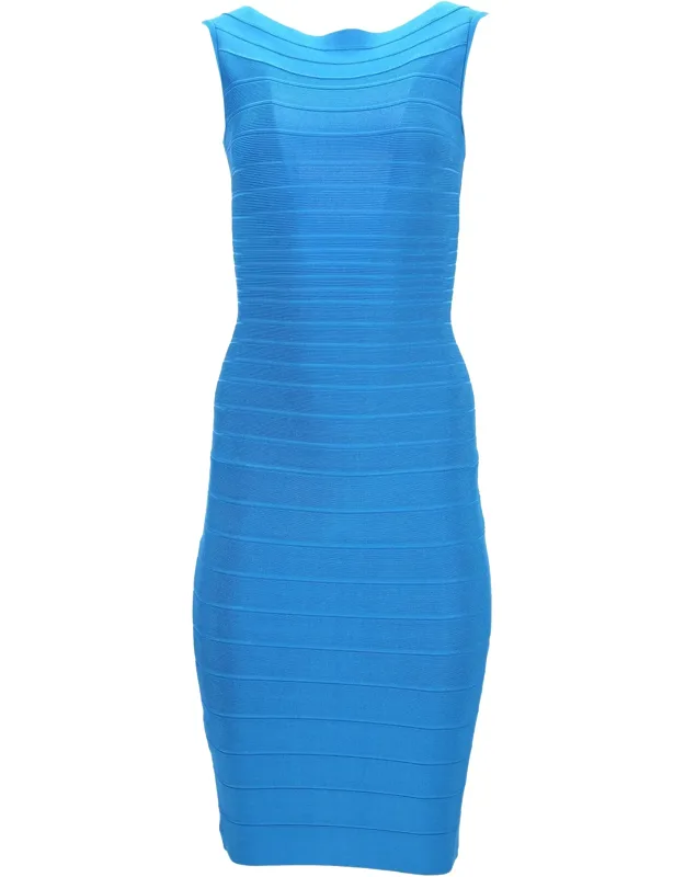 Bandage Wide Neckline Midi Dress