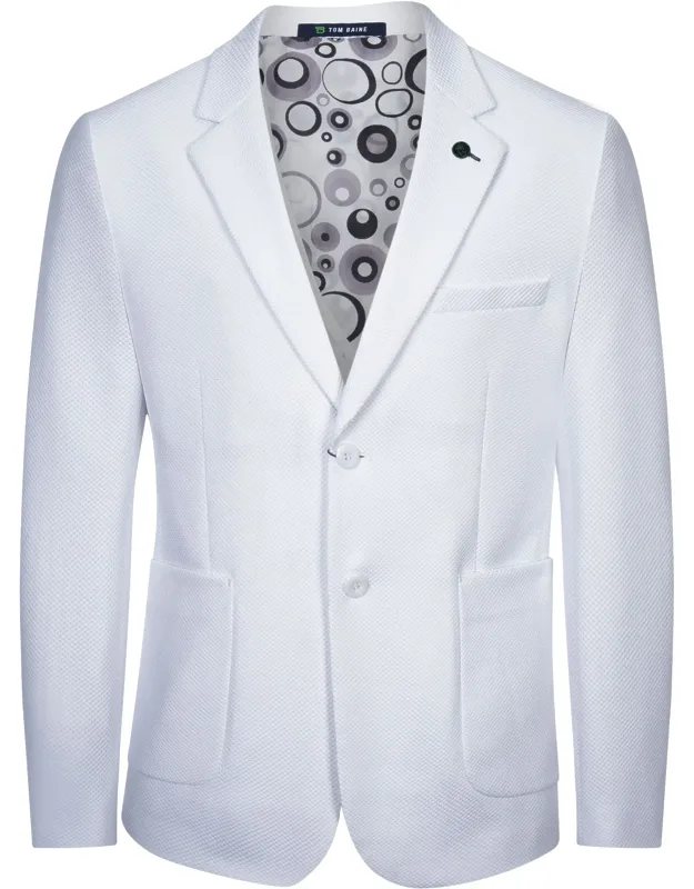 Waffle Performance Stretch Solid Sport Coat - High Quality Four-way Stretch Cotton With Texture