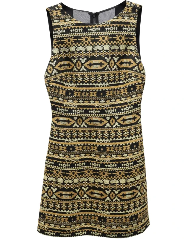 Tribal Print Strapless Dress
