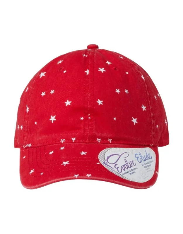 Infinity Her Garment-washed Fashion Print Cap, 100% Cotton, Moisture-management Sweatband