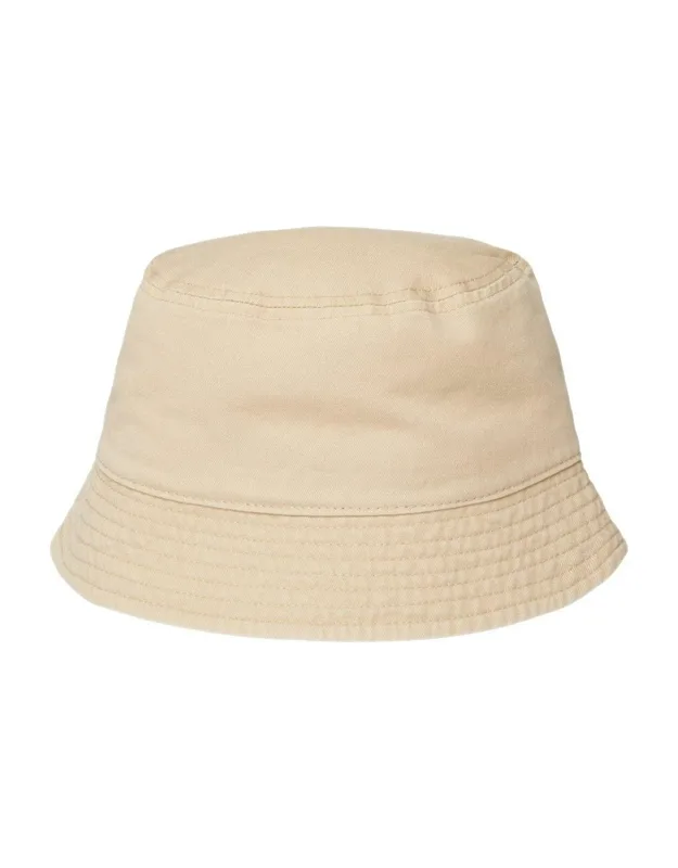 Sustainable Bucket Hat With Sewn Eyelets And Short Brim