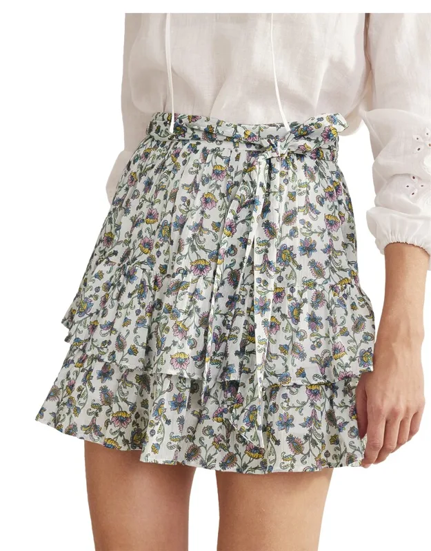 Tie Waist Crinkle Mini Skirt