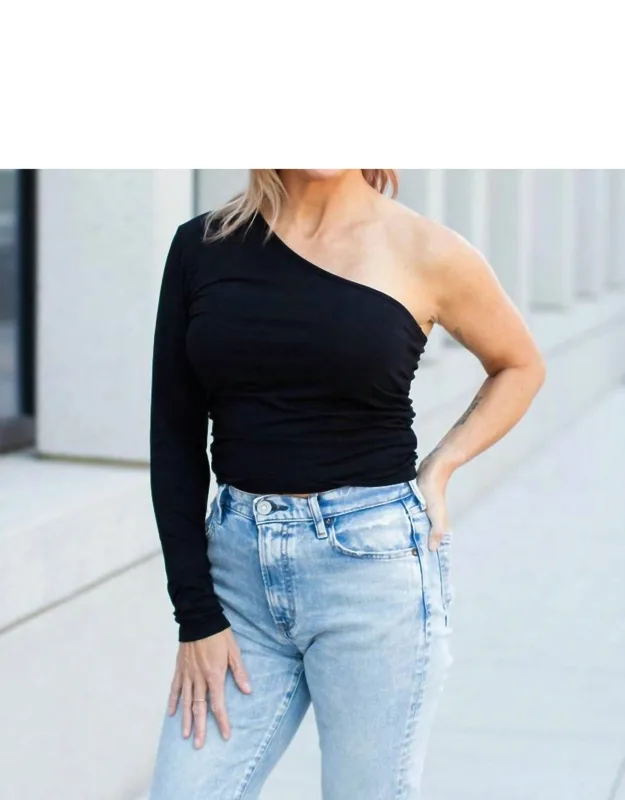 Blake One Shoulder Top - Versatile Blouse, True To Size
