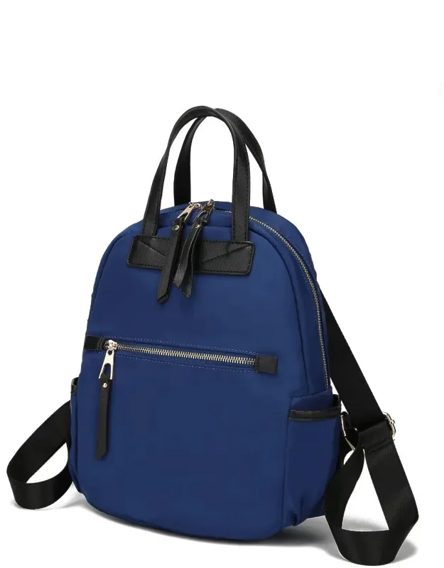 Greer Nylon Backpack With Multiple Pockets