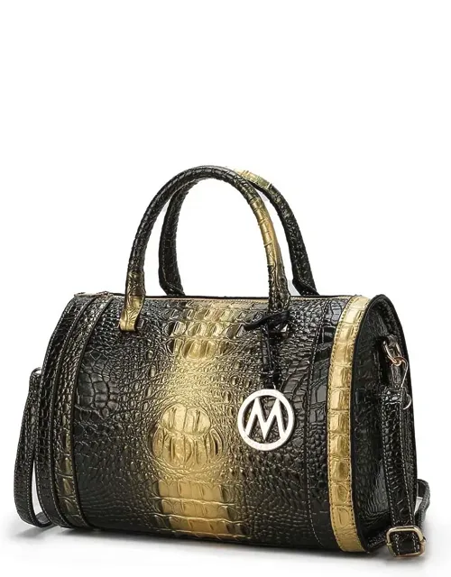 Usal Croc-embossed Satchel Bag