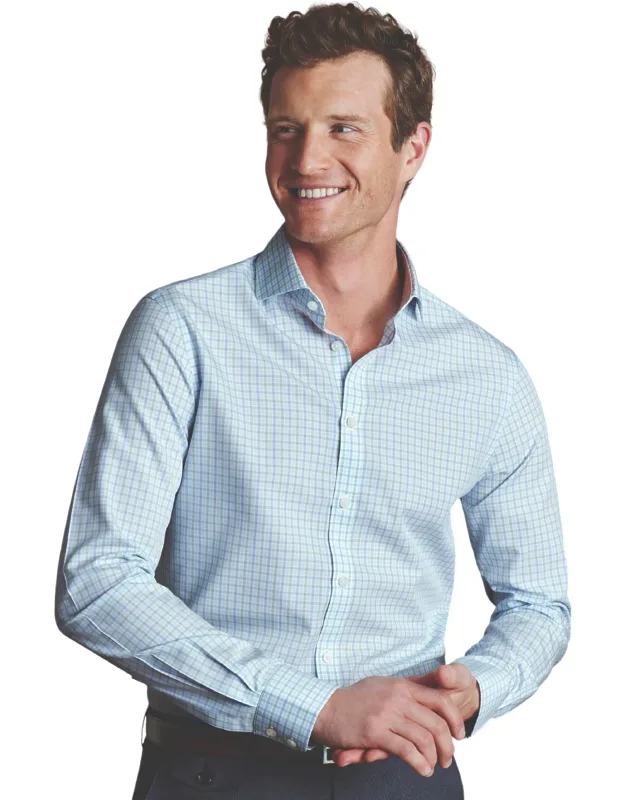 Check Non-iron Twill Cutaway Slim Fit Shirt