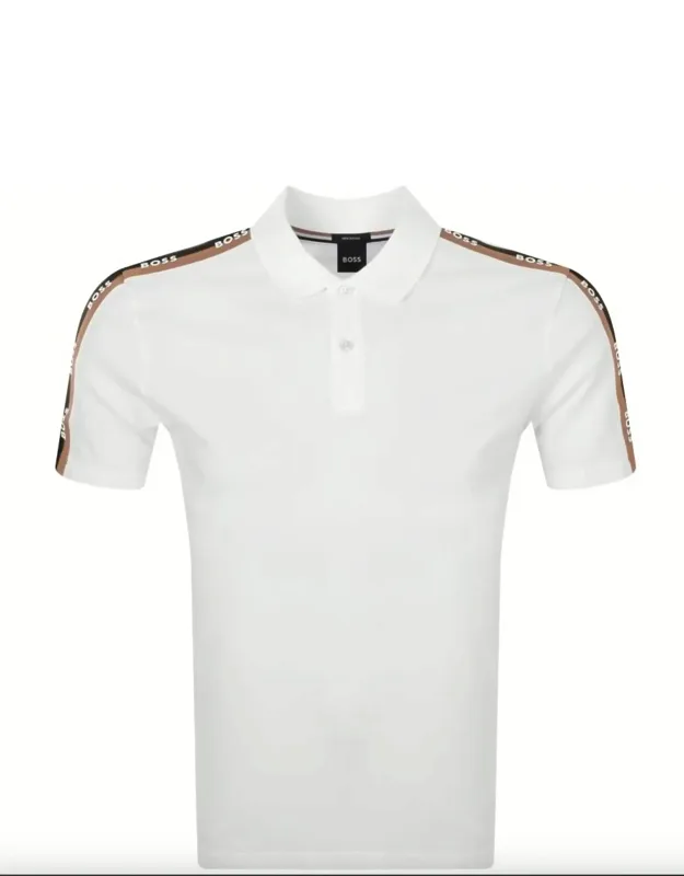 Parlay Pique Cotton Shoulder Logo Short Sleeve Polo T-shirt