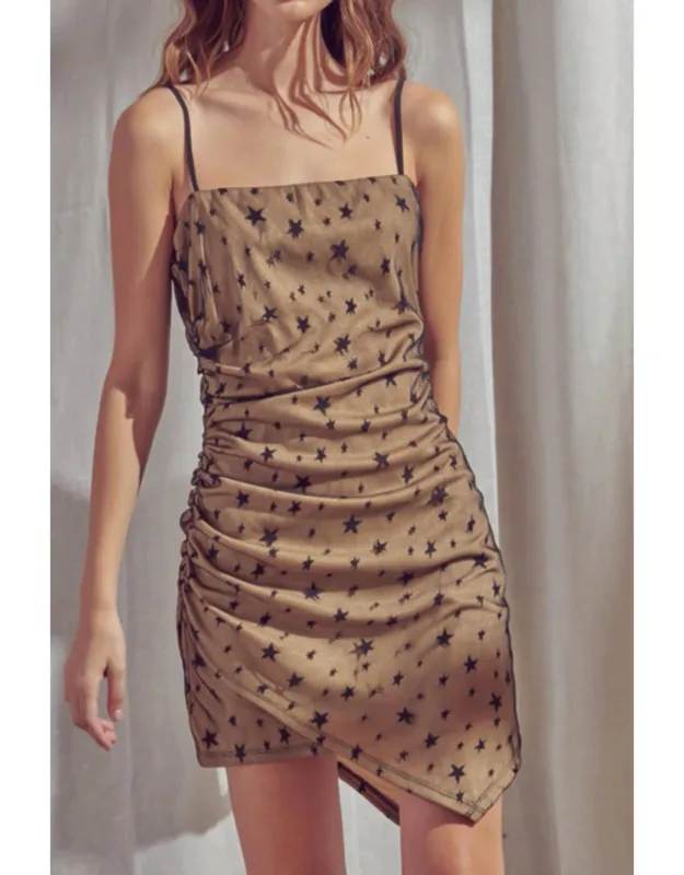 Star Print Mini Dress