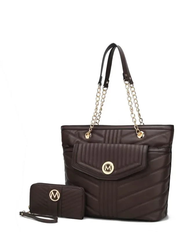 Chiari Tote Bag With Spacious Interior And Matching Wallet