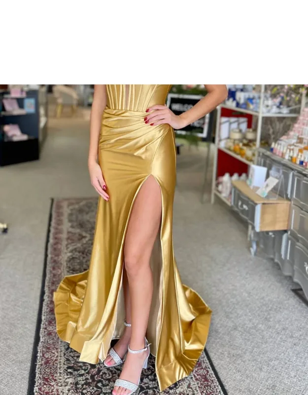 Rhinestone Embellished Prom Dress