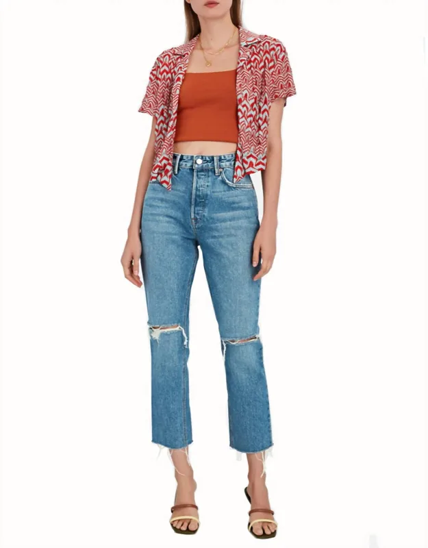 Karolina Jean In The Valley - High Waist Straight Leg With Distressing