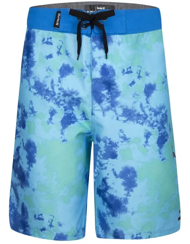 Tie-dye Board Short With Adjustable Waist And Back Flap Pocket