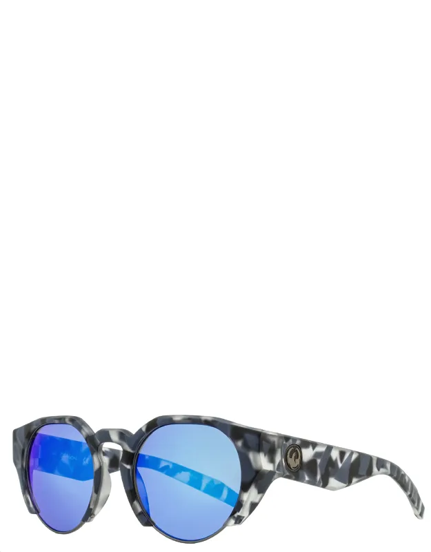 Round Sunglasses Compass Ll Ion 462 Matte Gray Tortoise 51mm