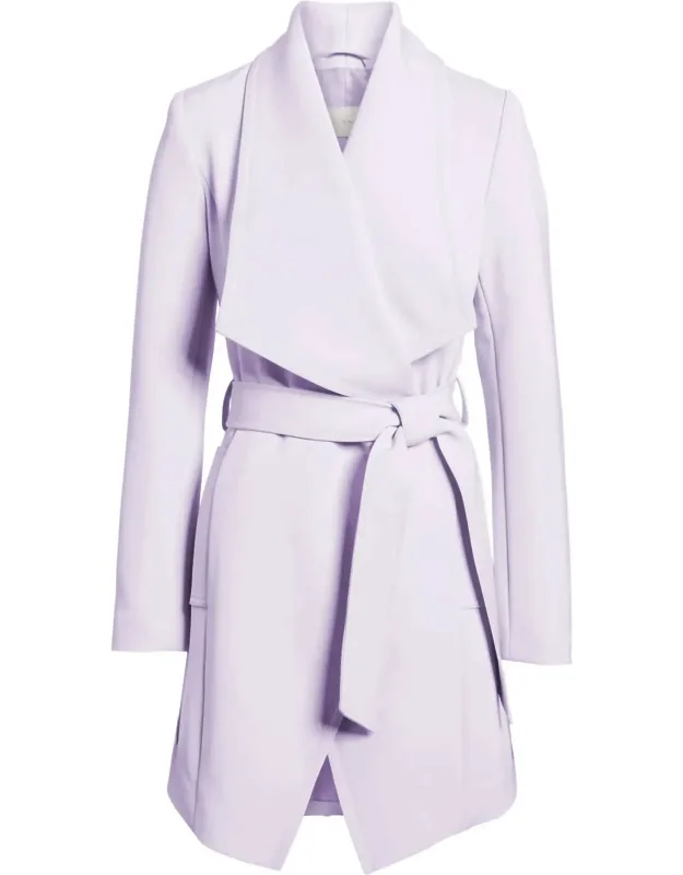 Abbey Gabardine Belted Trench Rain Wrap Coat