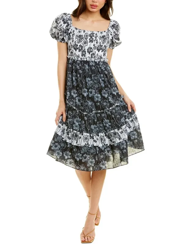 Smocked Midi Dress