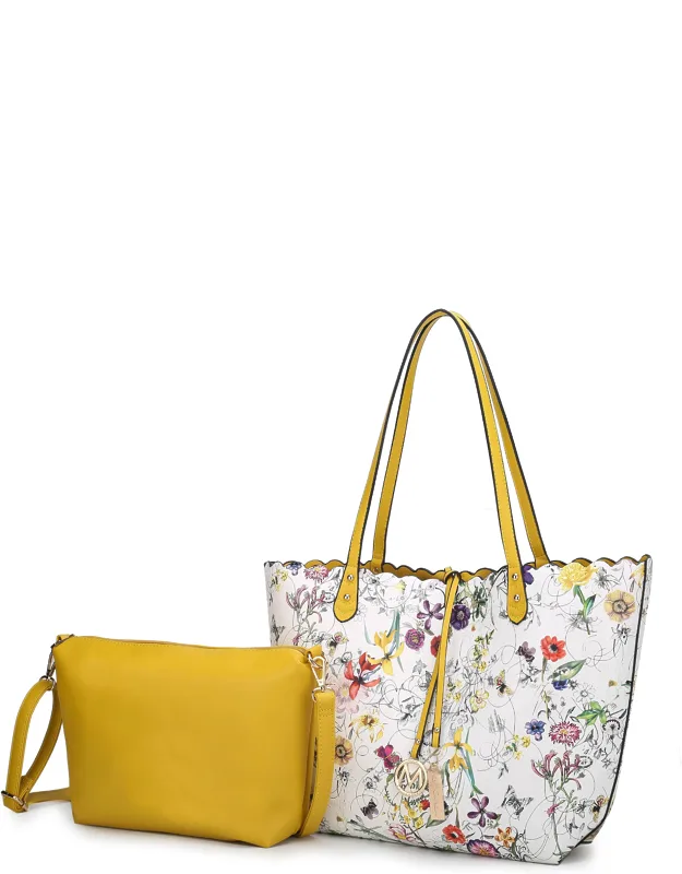 Danielle Reversible Shopper Tote Bag With Crossbody Pouch