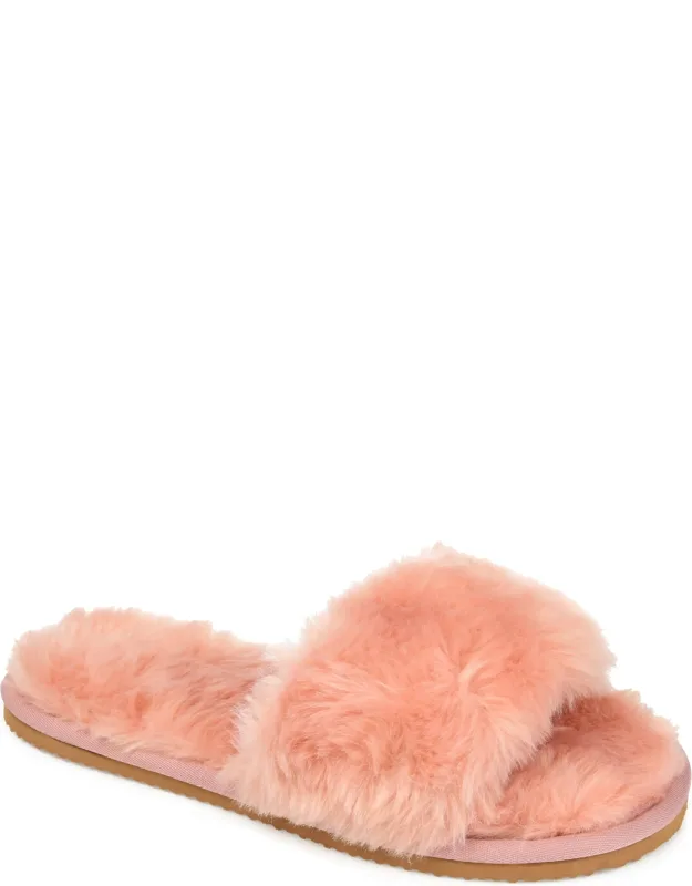 Dawn Slipper With Plush Slide-on Design And Dreamy Cushioned Footbed