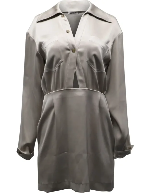 Cutout Shirt Dress