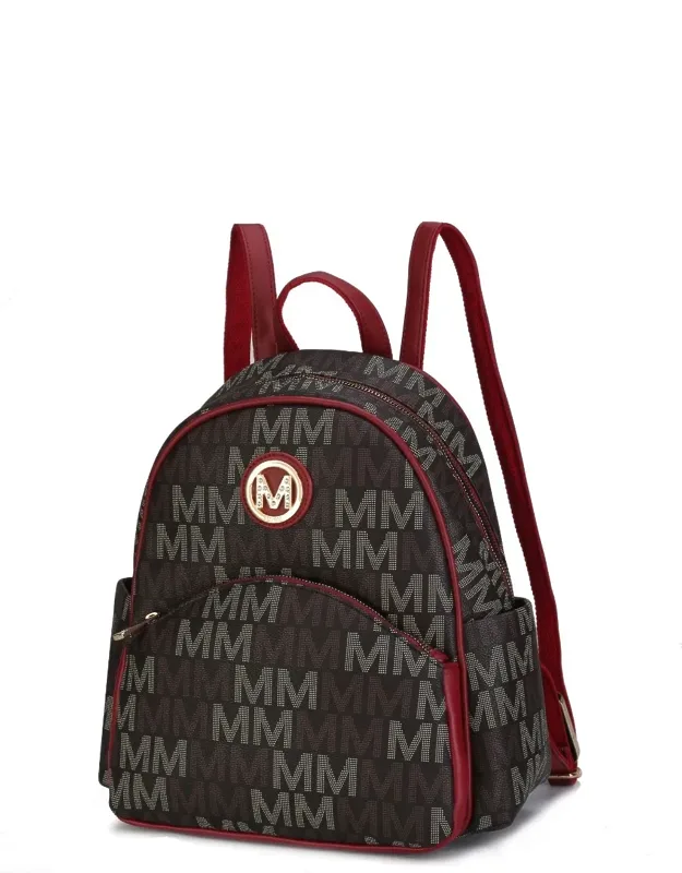 Palmer Vegan Leather Signature Logo-print Backpack