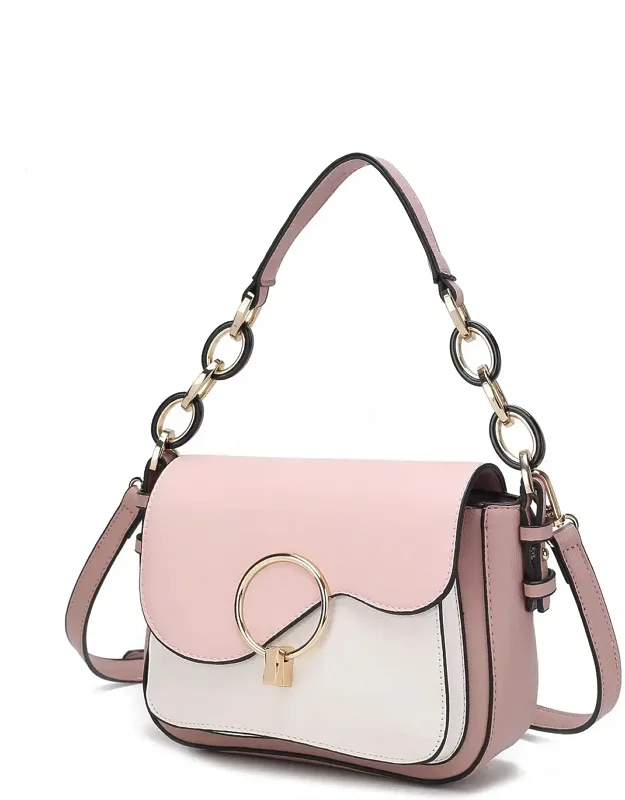 Fantasia Solid Crossbody Shoulder Handbag Purse
