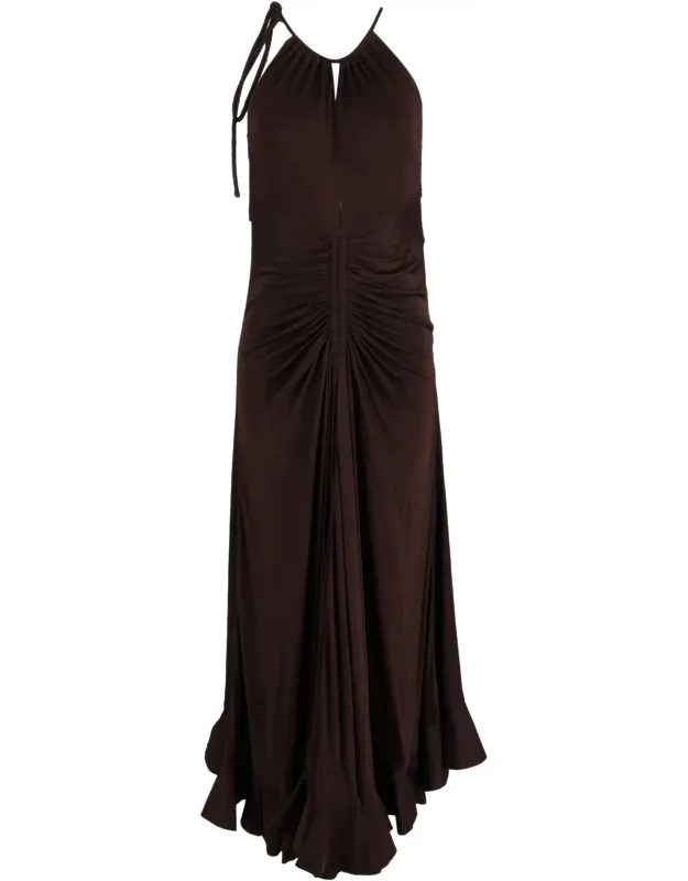 Maxi Cut-out Ruched Dress