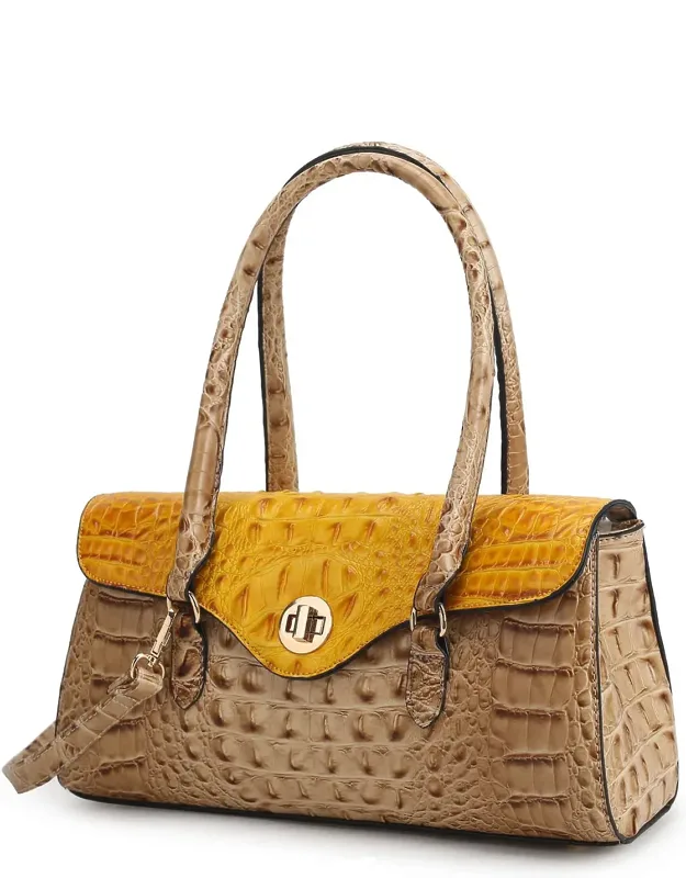 Liviana Shoulder Elegant Bag Croc-embossed