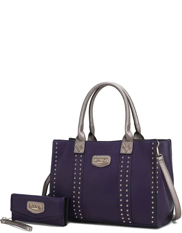 Davina Vegan Leather Tote Bag With Wallet