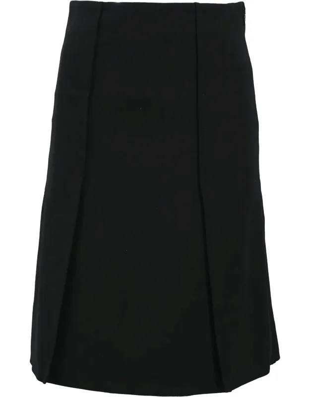 Panelled Midi A-line Skirt