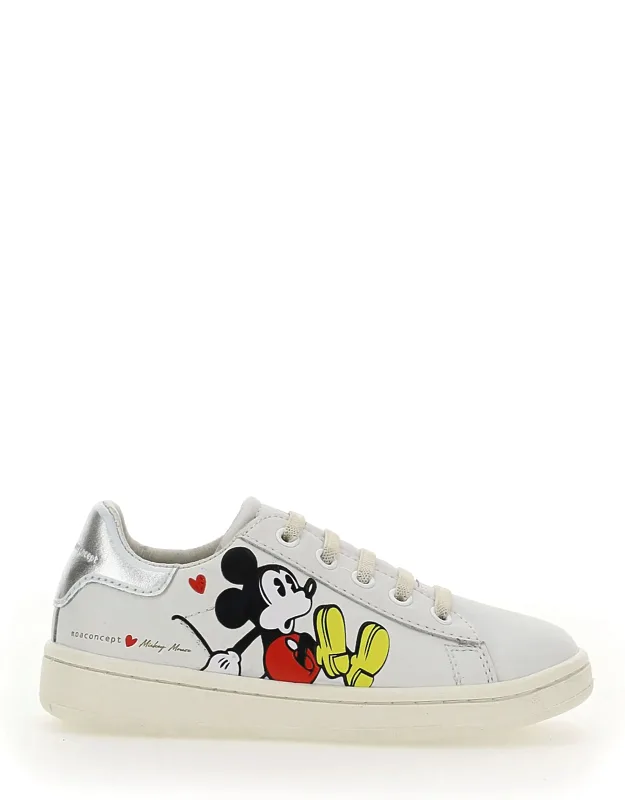 Mickey Silver Tab Sneakers