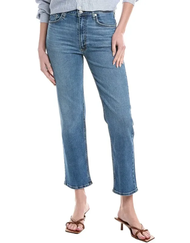 Hattie Mid-rise Ankle Visalia Straight Leg Jeans
